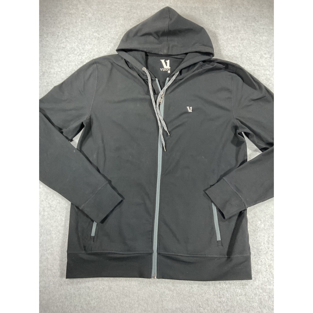 Vuori Mens Ponto Performance Full Zip Hoodie Black Heather V213 Large 2796